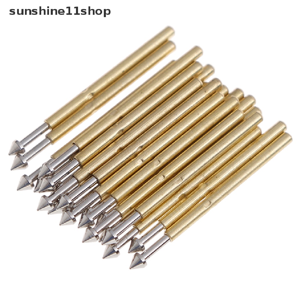 Sho 100Pcs P75-E2 / E3 pogo pin 1.3 / 1.5mm Kepala Kerucut 1.0mm