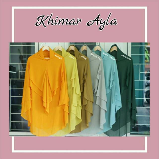 HIJAB / JILBAB KHIMAR SYAR'I PREMIUM - KHIMAR AYLA - BAHAN CERUTY BABYDOLL