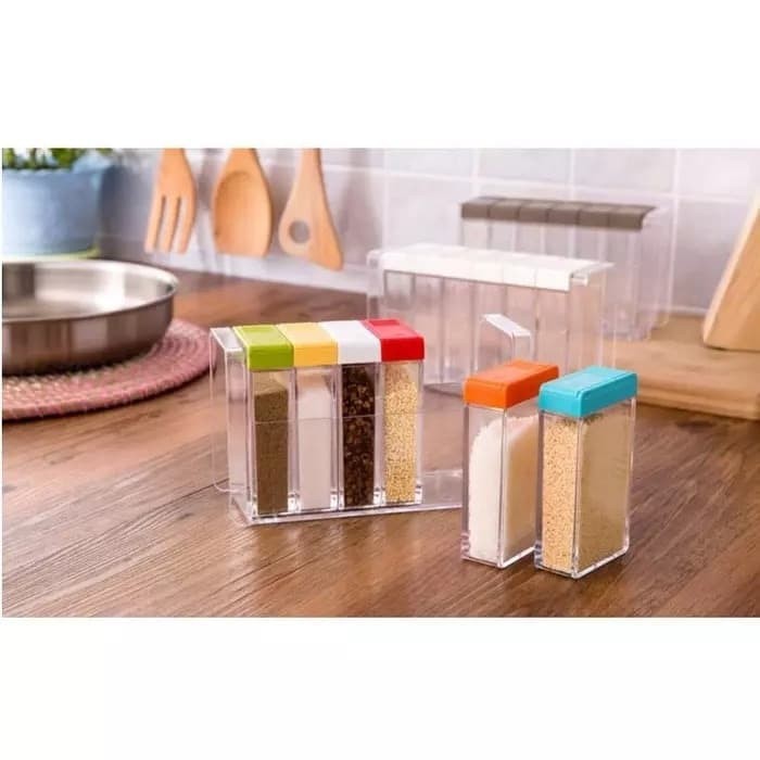 

SALE | Tempat Bumbu Dapur Set 6 In 1 Penyimpanan Makanan