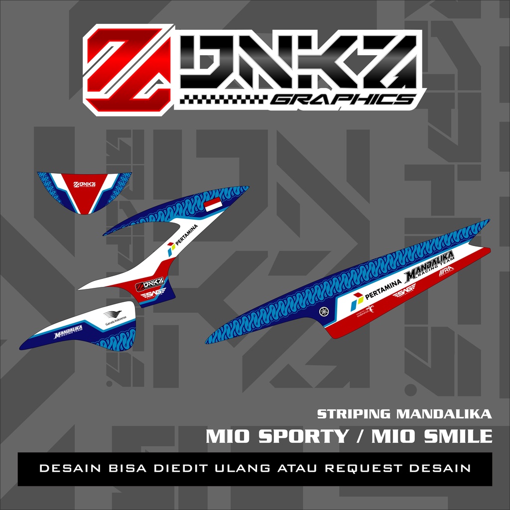 Stiker Mio Sporty  Mio Smile Decal Striping Mio Sporty Mio Smile Premium Mandalika