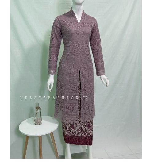 kebaya Modern. brukat busui. kebaya pesta. kebaya tunik busui. brukat modern resleting depan