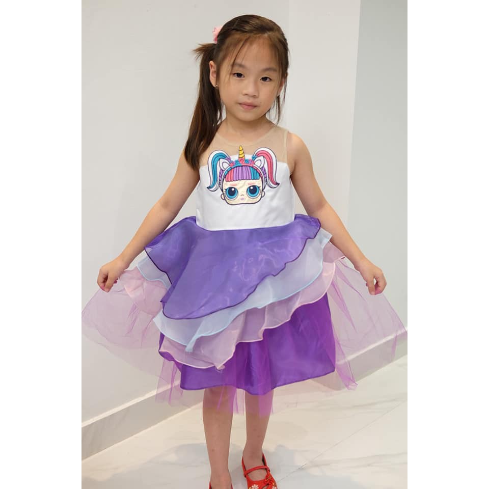 Dress Anak Perempuan Purple&amp;Pink