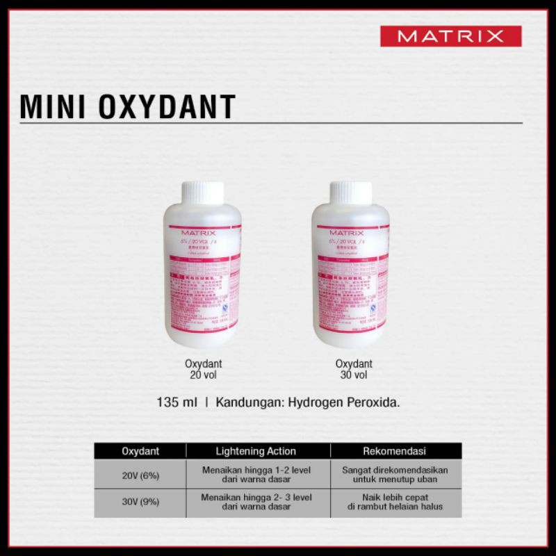 MATRIX PEROXIDE OXIDANT DEVELOPER 135ML