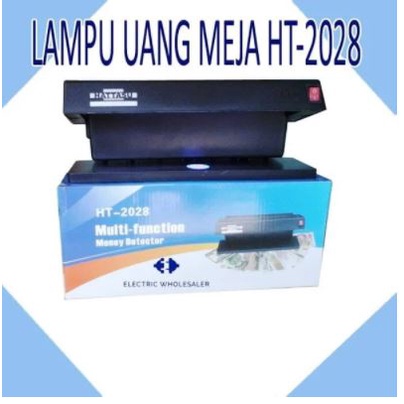 Alat Tes Pendeteksi Uang Palsu Ultraviolet Hattasu Neon 12watt Listrik 220v Taroh di Meja Money Detector HT-2028 T5 UV 2 x 6watt Sinar Ultra Violet Untuk Toko Dan Warung Counterfit Bill Harga Termurah Berkualitas Kurnia Group