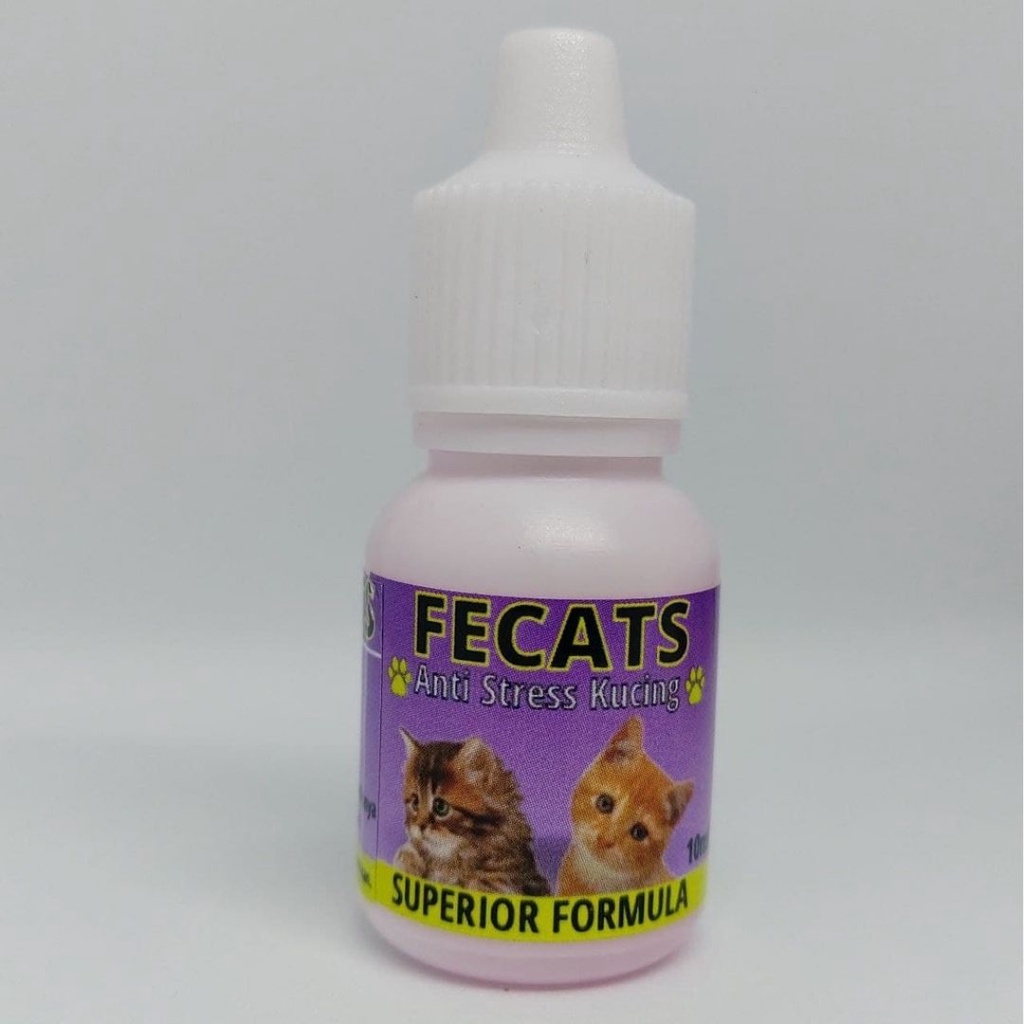 Obat Anti Stres Kucing Fecats 10ml Penghilang Stress Kucing Galak Murung FEZONE
