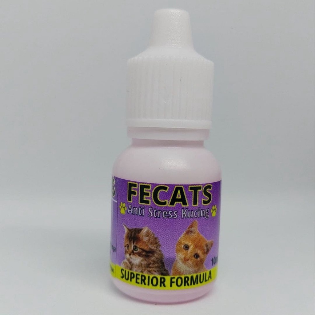 Obat Anti Stres Kucing Fecats 10ml Penghilang Stress Kucing Galak Murung FEZONE