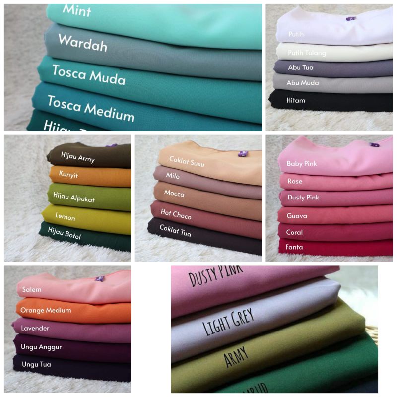 PROMO Bahan Kain Wolfis 1 meter Lembut Murah / Kain Woolpeach / Kain Wolfis Grade A 1 Meter