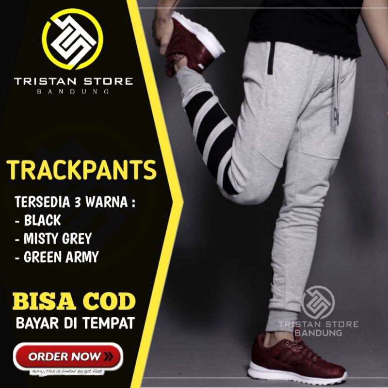 Celana Joger Pria - Training Olahraga Trackpants Misty Grey - Sweatpants - Jogger pants pria