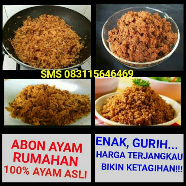 

Abon Ayam Rumahan Toples Kecil Jamin Enak Higienis Maknyusss mutu terjamin 100% daging ayam asli