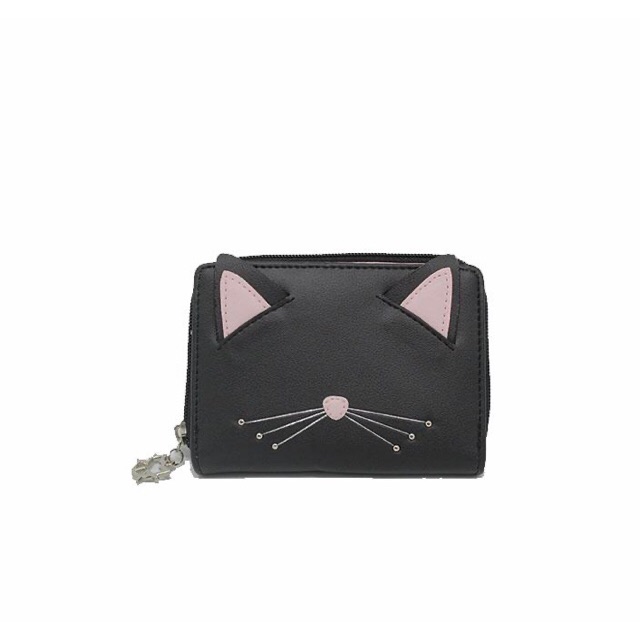 DCH 472320 Dompet Chatelain Cat Zipper Milk Teddy Wallet