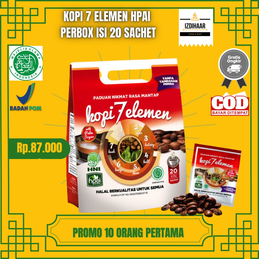 

KOPI 7 ELEMEN 20 SACHET PROMO