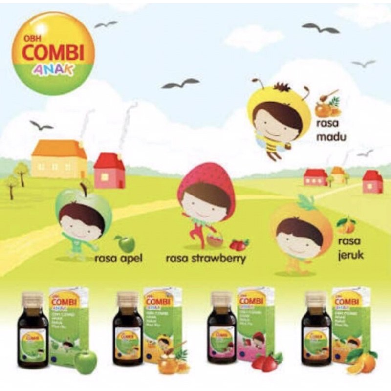 Obh combi anak batuk plus flu 60 ml jeruk | apel | strawberry