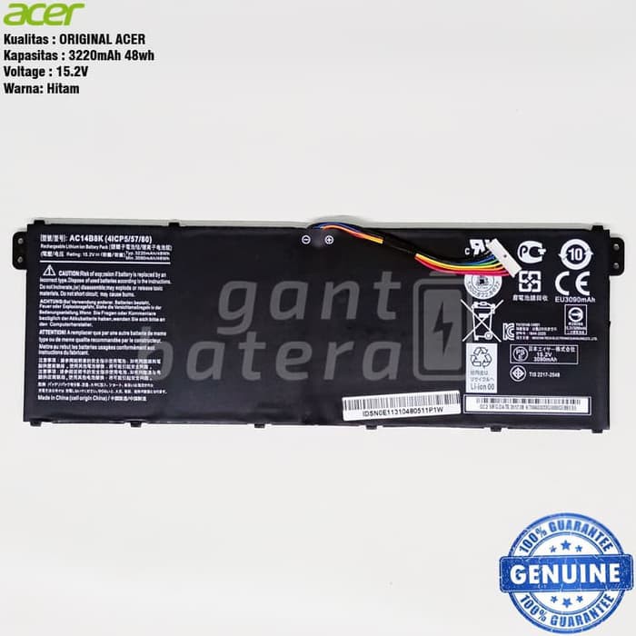 ORIGINAL BATERAI ACER E3-111 E3-112 ES1-511 ES1-512 AC14B8K