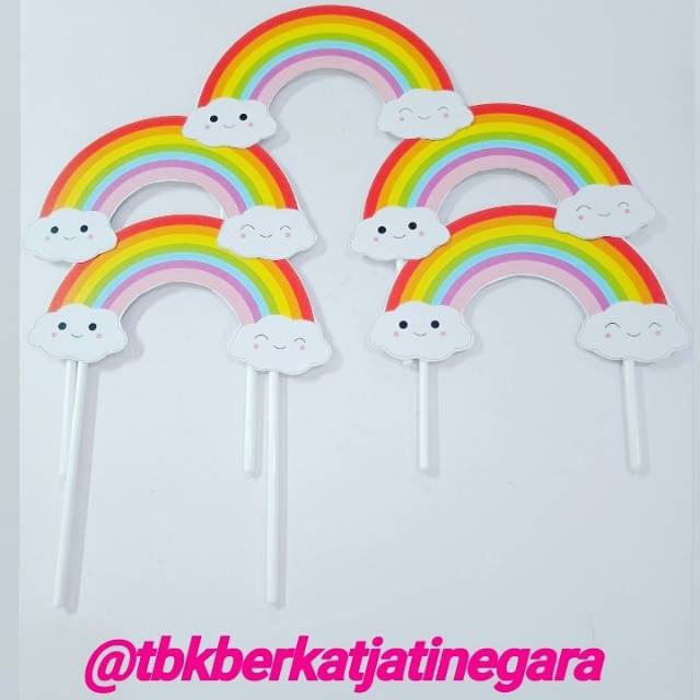 Topper Tusuk pelangi isi 17pcs