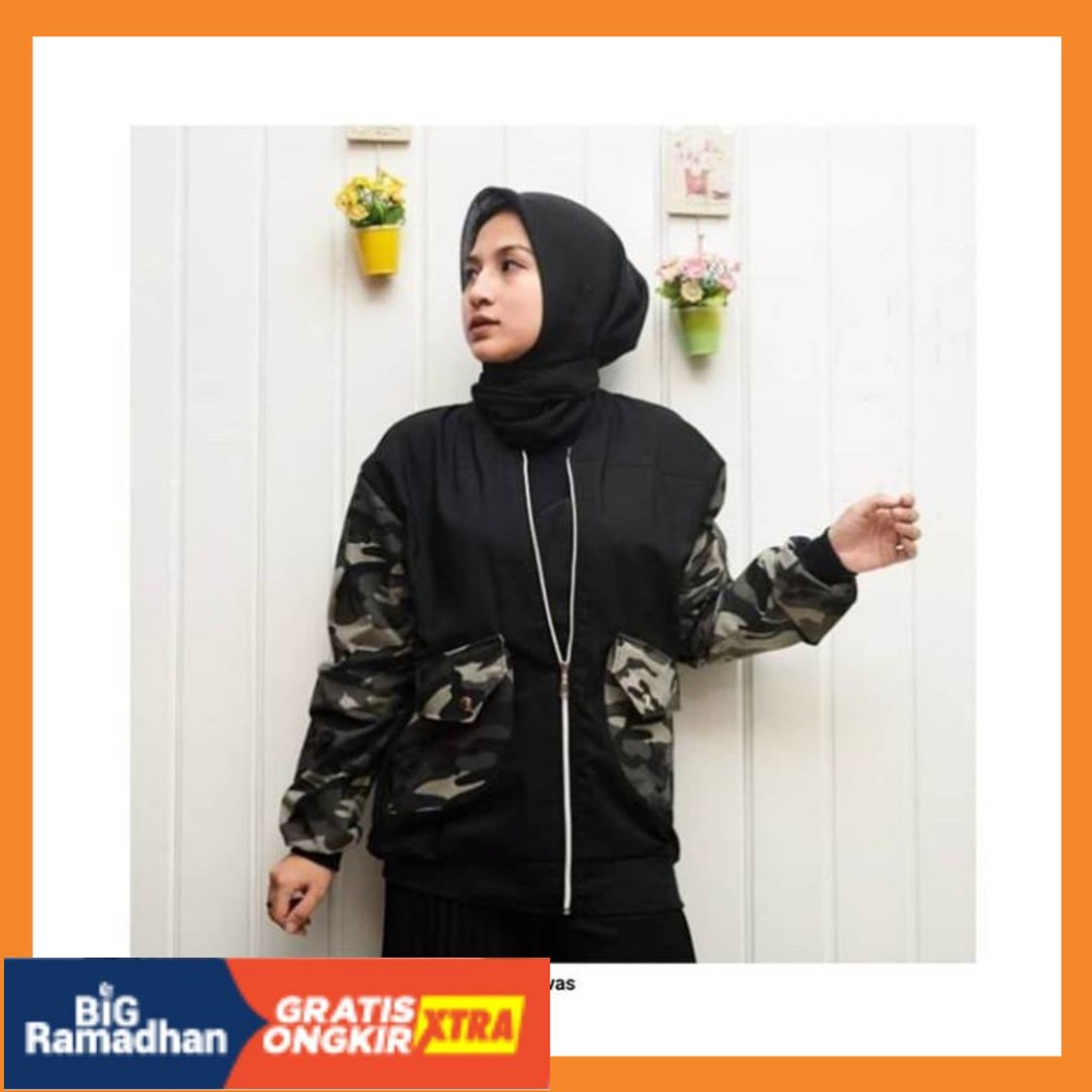 FASHION AHHA NEW RAPID BOLAK BALIK ORIGINAL/ Black bomber loreng army | jaket couple | jaket bomber