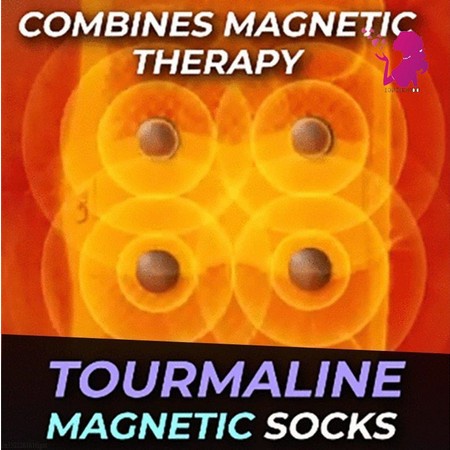 SEPASANG Tourmaline Kaos Kaki Terapi Therapy Magnetic Socks Tourmaline