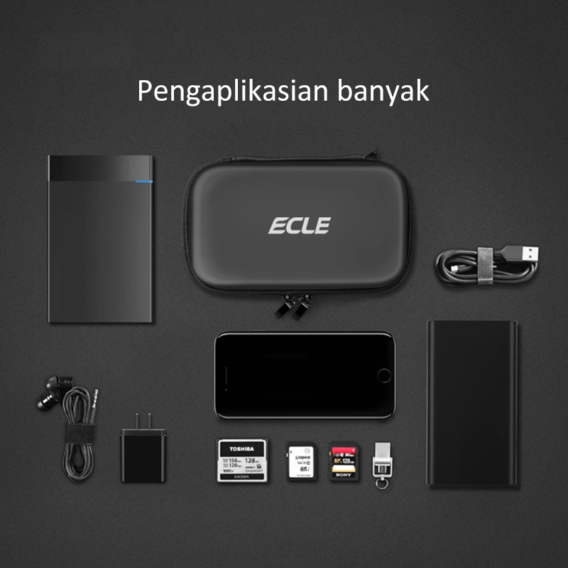 Travel Gadget Organizer Cable Pouch Tas aksesoris  Portable Waterproof Cable Pouch untuk Kabel HP Powerbank