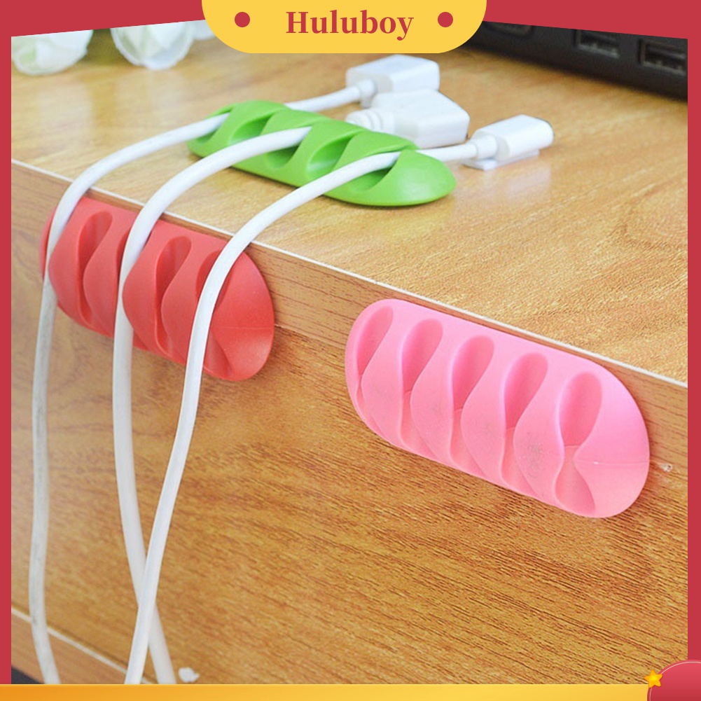 Klip Holder Kabel Earphone 5 Slot Dengan Perekat