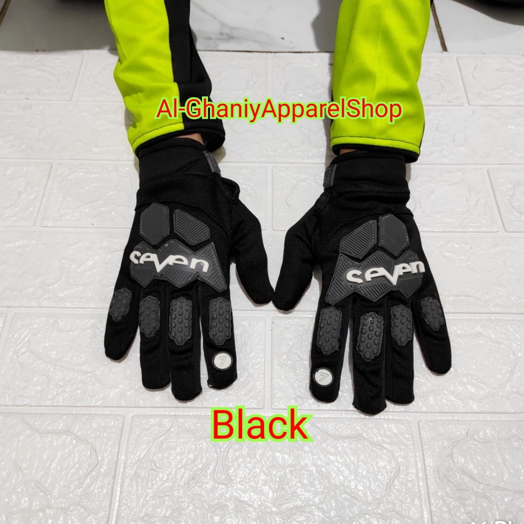 sarung tangan cross trail sarung tangan berkendara gloves anti slip sarung tangan murah bisa cod sarung tangan motor terlaris glove offroad BLACK