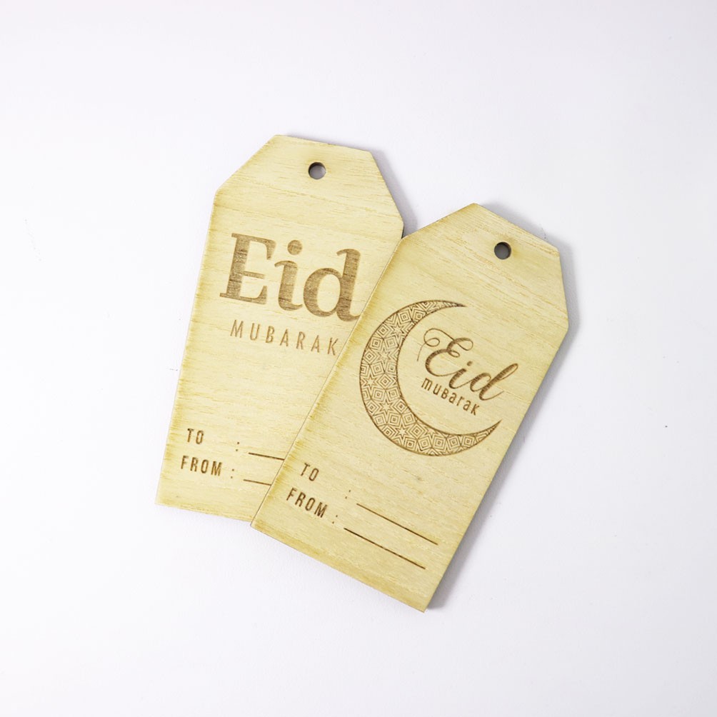 Idul Fitri Hang Tag | Kayu | 5 x 10 cm