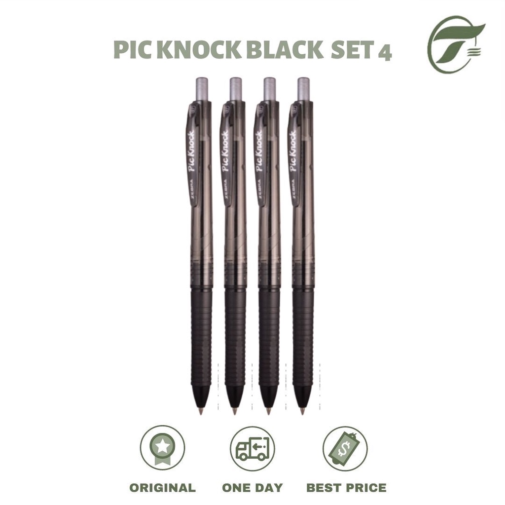 

BALLPEN 0.7 PIC KNOCK 4PCS/PACK ZEBRA (BLACK)