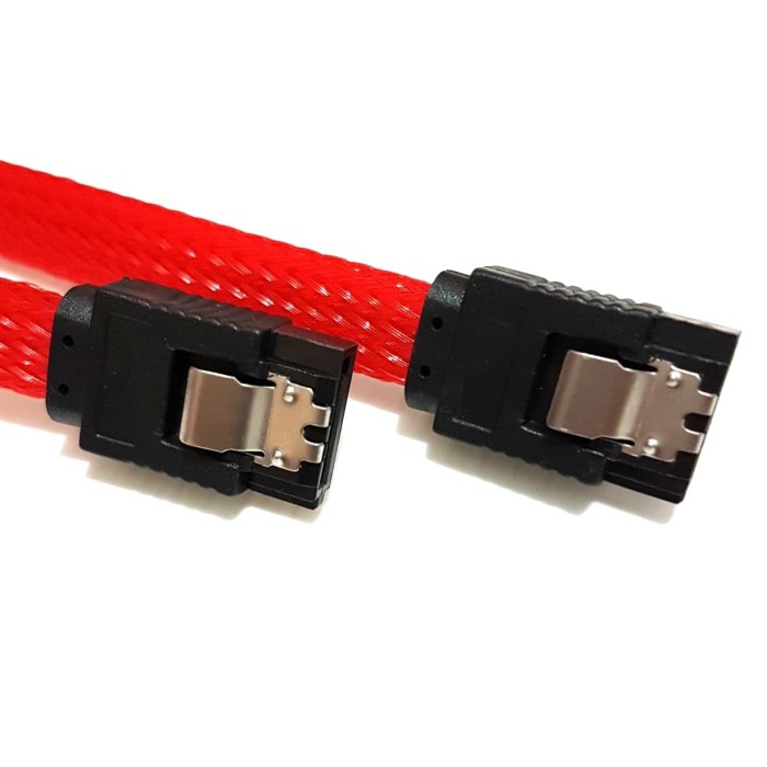 Kabel Sata Data 3 sleeved lurus Merah Red 6gpbs hdd ssd cable harddisk