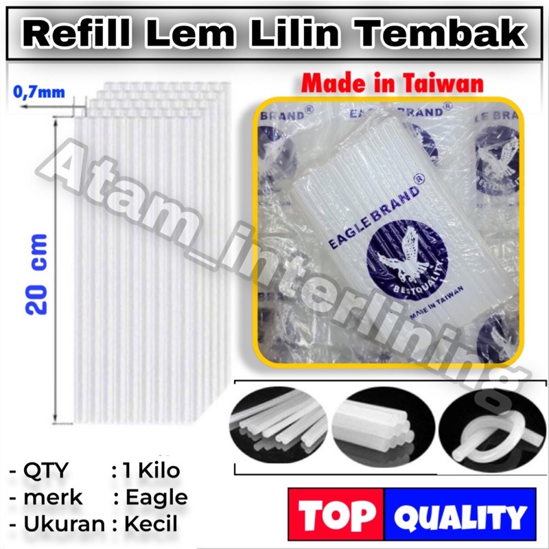 

Per 1 Kilo | Refill Lem Lilin Tembak KECIL EAGLE | Isi Lem Tembak Stick Stik | Glue Gun Stick | Lem Bakar Tembak | Isi Stik Lem Tembak | Sticks Lilin Refill tembak | Lem Bakar Kecil | Lem Tembak Kecil | Glue Gun Mini | Lem Lilin Eagle Egle | Murah Bagus