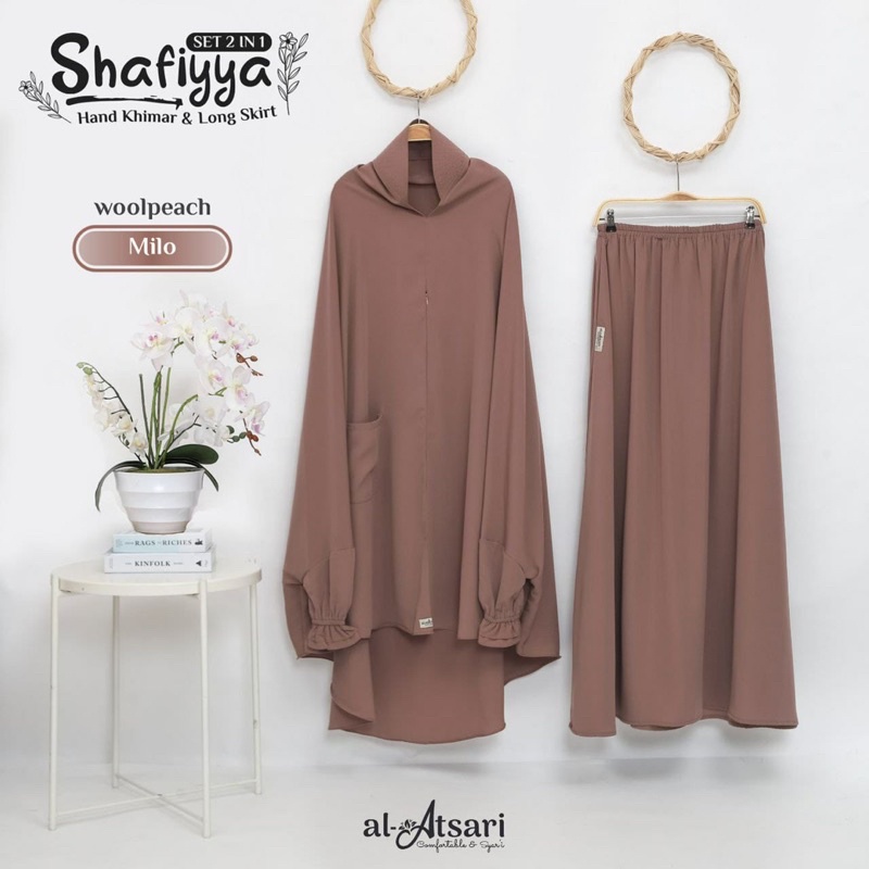 Set Khimar Lengan dan Rok Shafiyya by Al Atsari