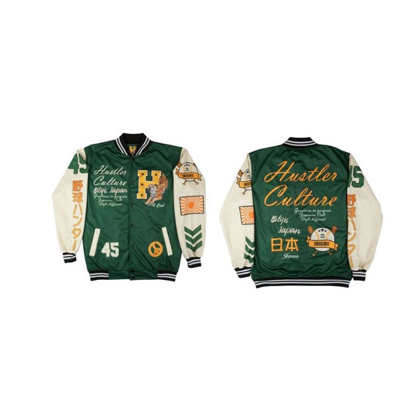 jaket pria Parsity/ Varsity keren/ varsity bisbol/ jaket bisbol/ Jaket Varsity Pria wanita-HUSTEL 45