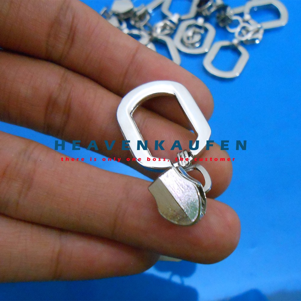 Kepala Resleting Nikel Silver Variasi Model Huruf O No 5