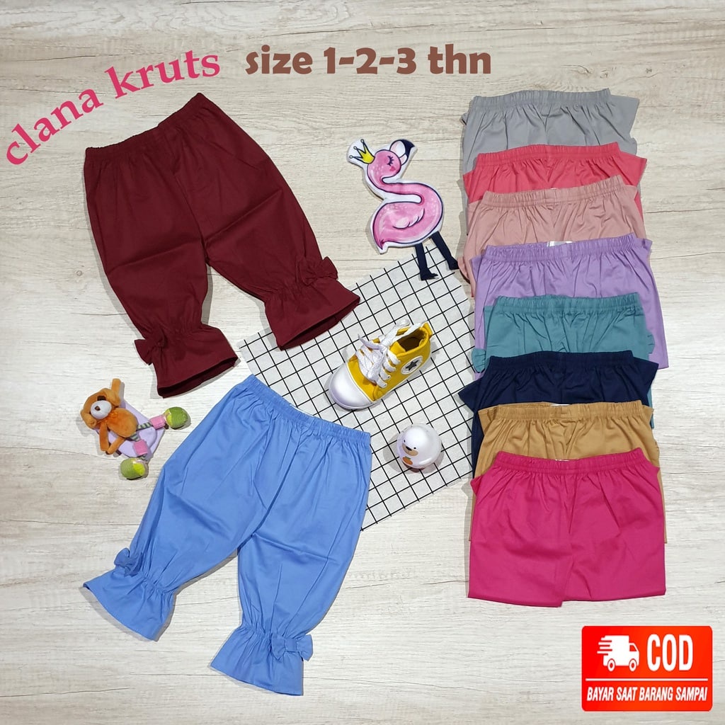 TY 02- Celana anak cewek panjang Katun adem / celana balita batita 1-4 tahun / long pant girl