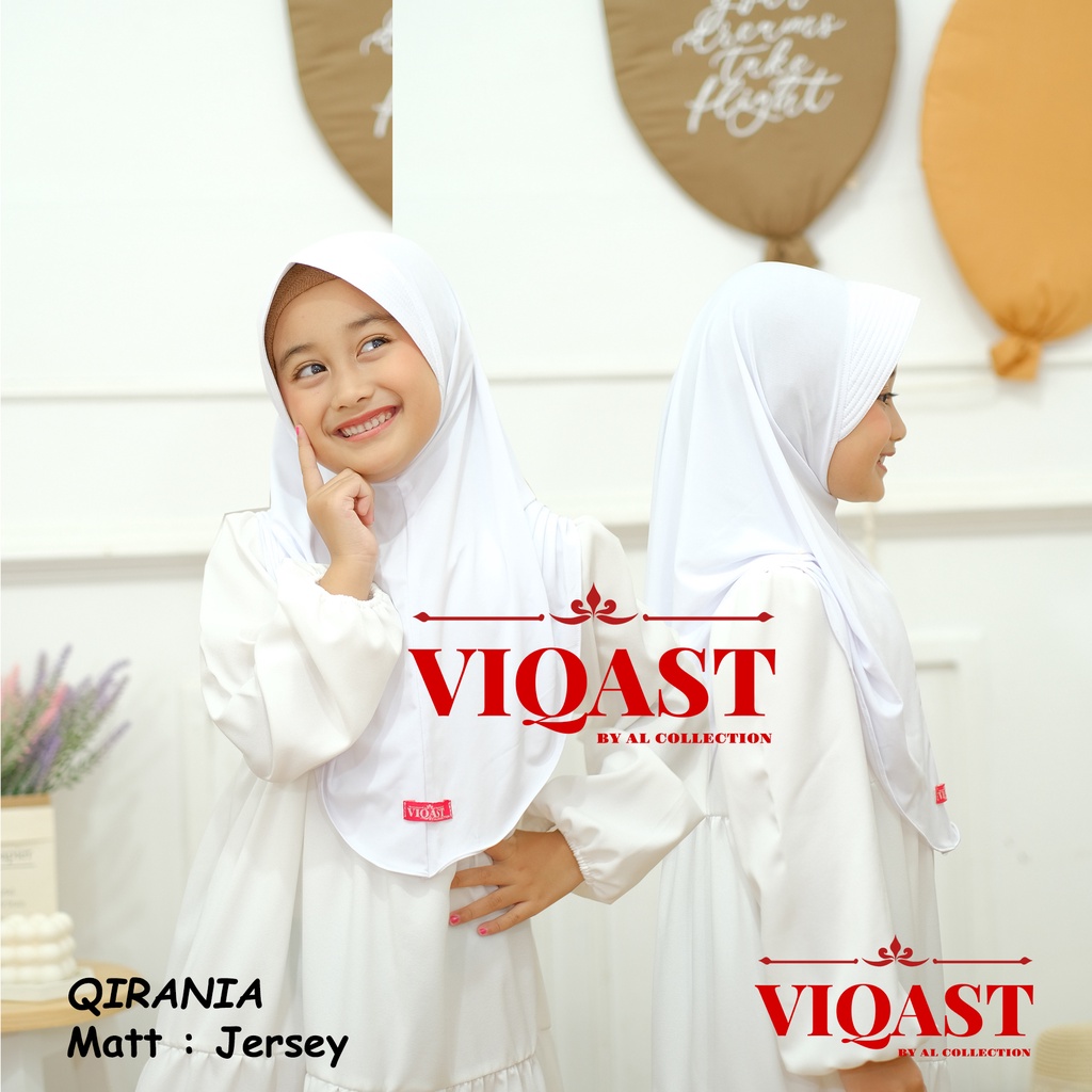 Jilbab Anak Serut QIRANIA Usia 3 - 6 Tahun Original Viqast