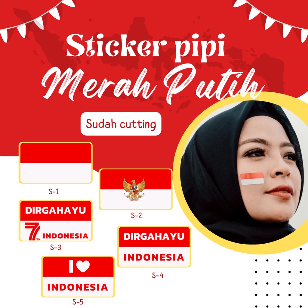 Jual Sticker Pipi Sticker Merah Putih Satuan Murah Shopee Indonesia