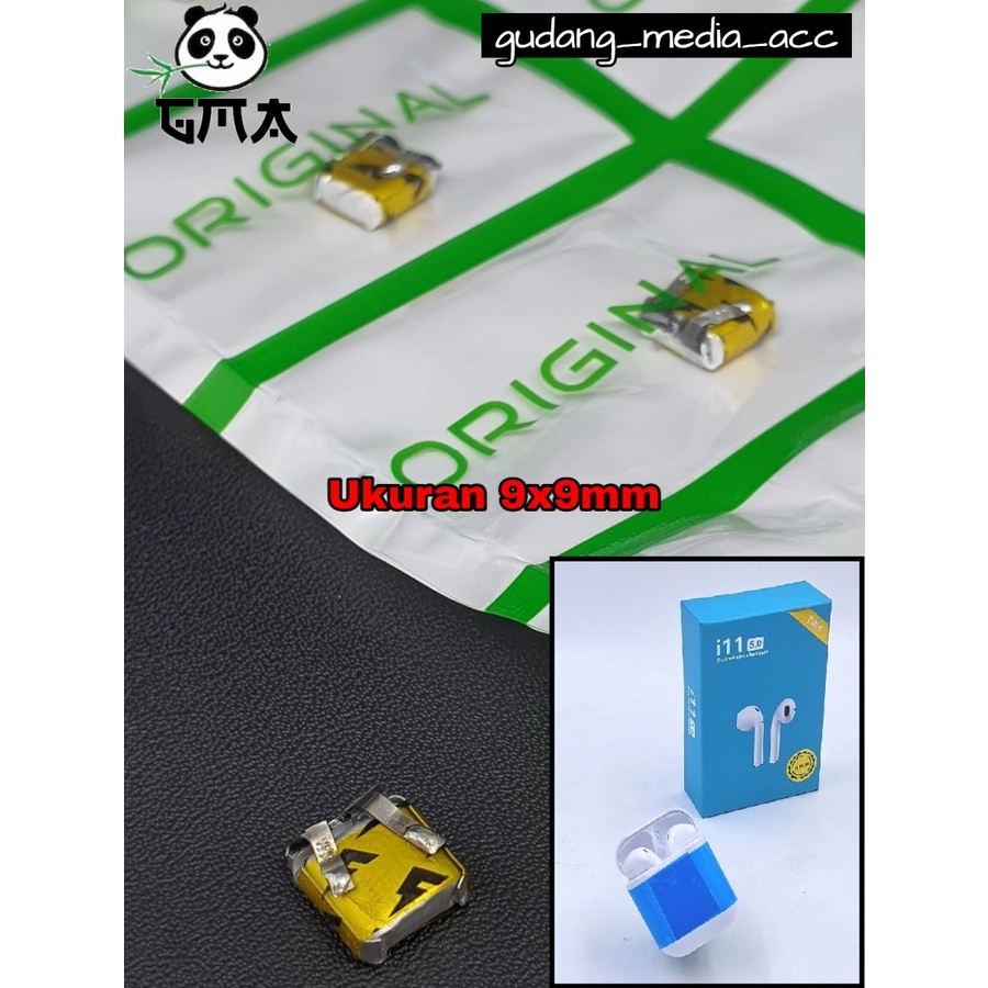 Battery Batre Baterai TWS i7s i11 i12 414141 Ukuran 9x9mm