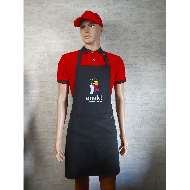 Bordir logo celemek apron,bordir logo gambar,Bordir Logo satuan,Bordir Baju,Sablon baju ( link khusus biaya tanbahan bordir dan sablon )