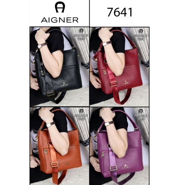 AIGNER COREY Classy Bag Like Ori Soft Leather Hardware Gold (7641)