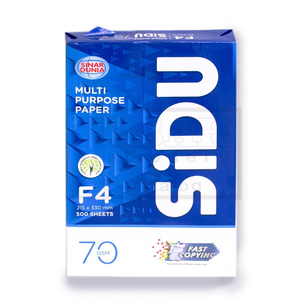 

Kertas HVS Sinar Dunia F4 70 gsm