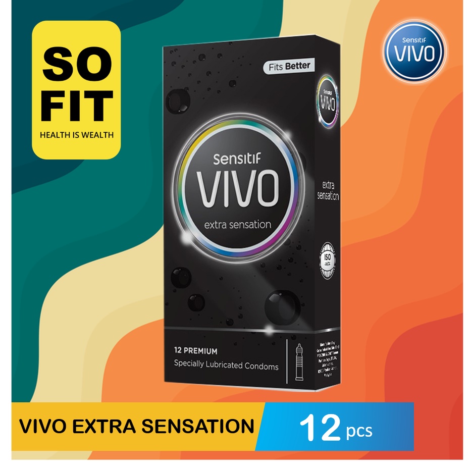 Kondom VIVO EXTRA SENSATION isi 3 Pcs / Alat Kontrasepsi