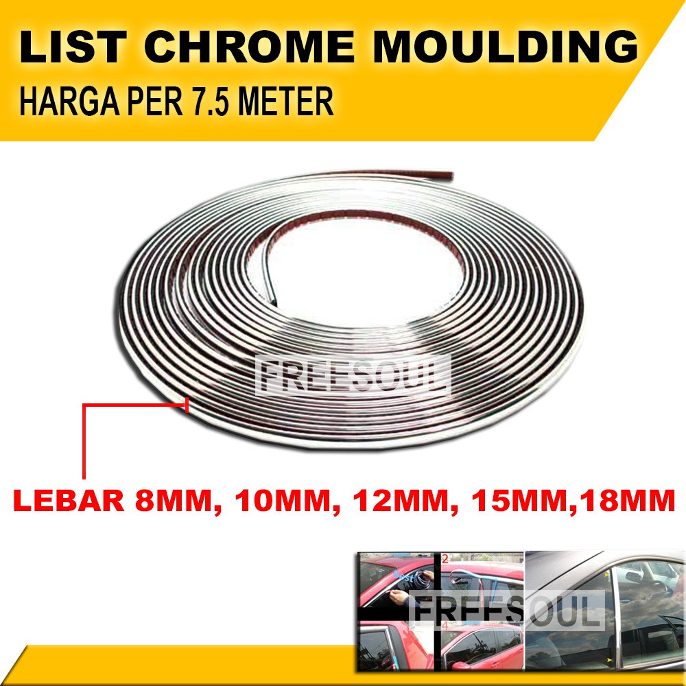 List Chrome - List Krom - Lis Krom - Krom Mobil - List Moulding Bumper Mobil - Premium Quality