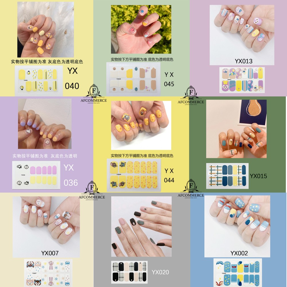 KODE YX BAG 1 - 50 STIKER KUKU NAIL STICKER KARAKTER FREE KIKIR KUKU MINI