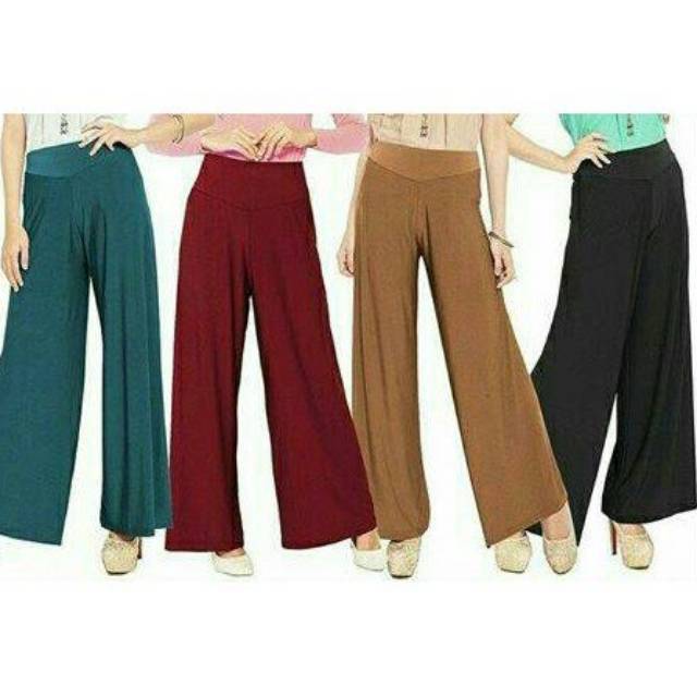 Celana panjang kulot bahan kaos rayon all size Shopee Celana panjang kulot bahan kaos rayon all size Shopee