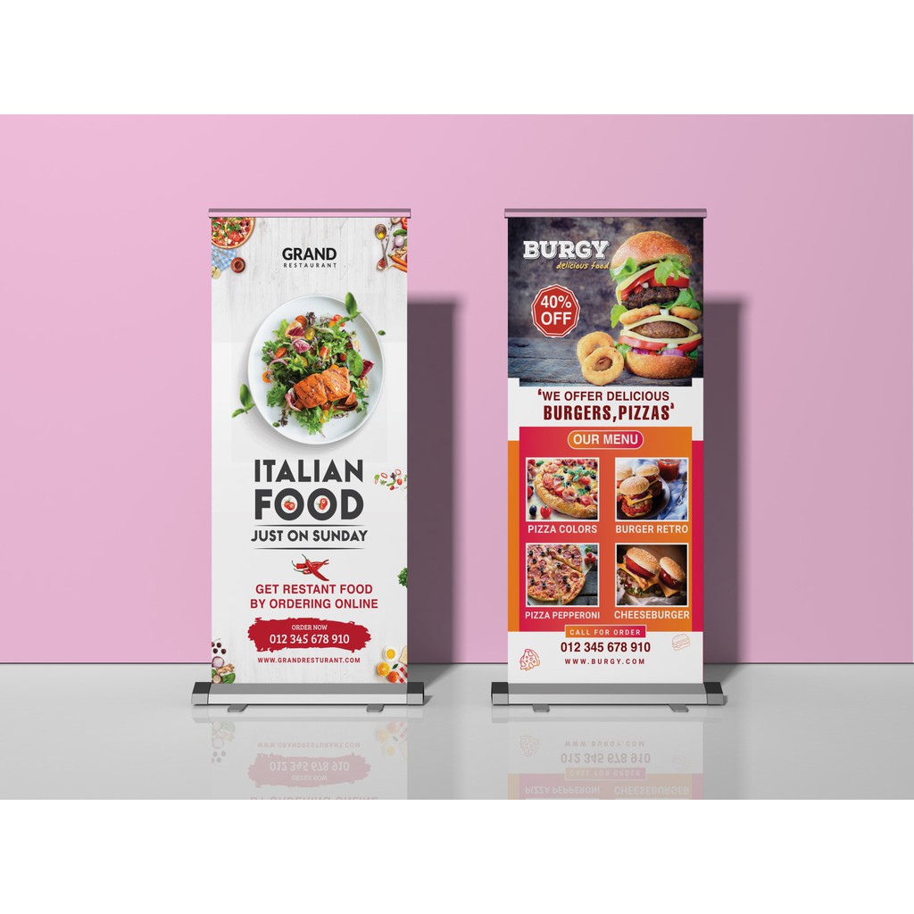 Spanduk / Banner Roll Up 85x200 Bahan Albatros