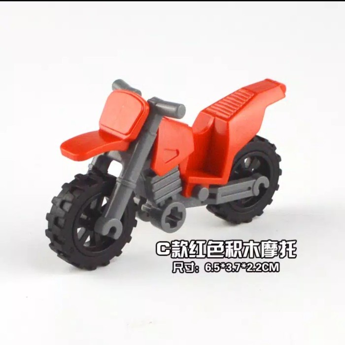 Star Lego City Motor Bike Cross Trail Red Merah Limited