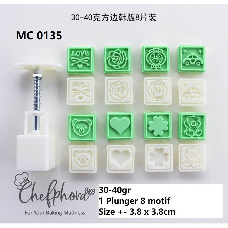 Cetakan Nastar Cookies Kue Kering Sagu Satru Wagashi Mooncake 25gr 30g