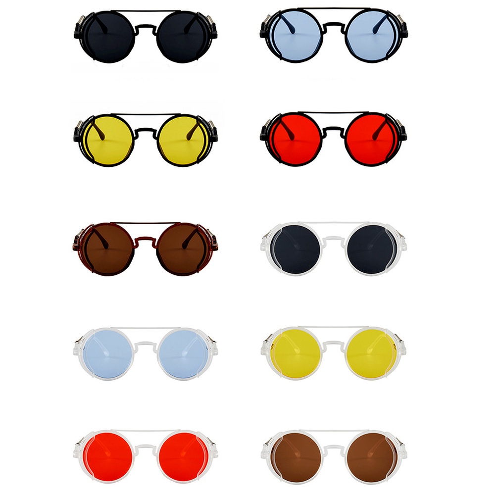 1pc Fashion Retro PC Hollow Spring-Legged Punk Style Sunglasses For Driving, Travel, Fishing Ect..