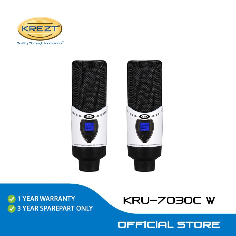 PROFISSIONAL WIRELESS MICROPHONE KREZT KRU-7030 C WHITE