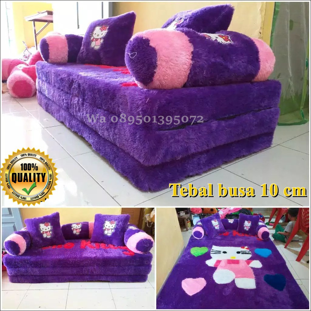 KASUR SANTAI BULU RASFUR /SOFABED BULU KARAKTER TEBAL 10 CM