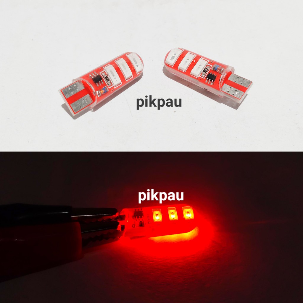 Sepasang Lampu Sein Sen Senja T10 Khusus Strobo Jelly