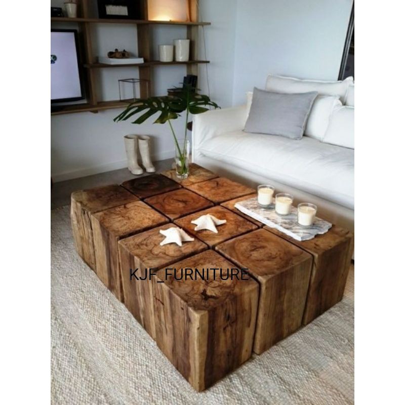 meja kopi meja trembesi meja tamu meja balok trembesi