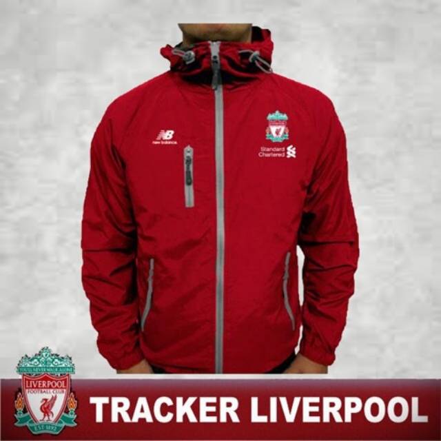 Jaket Tracker Waterproof Liverpool Sporty Windbreaker Bahan Taslan Parasut Pria Wanita Murah Ori